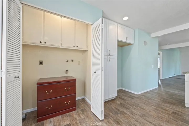 Laundry area in kitchen