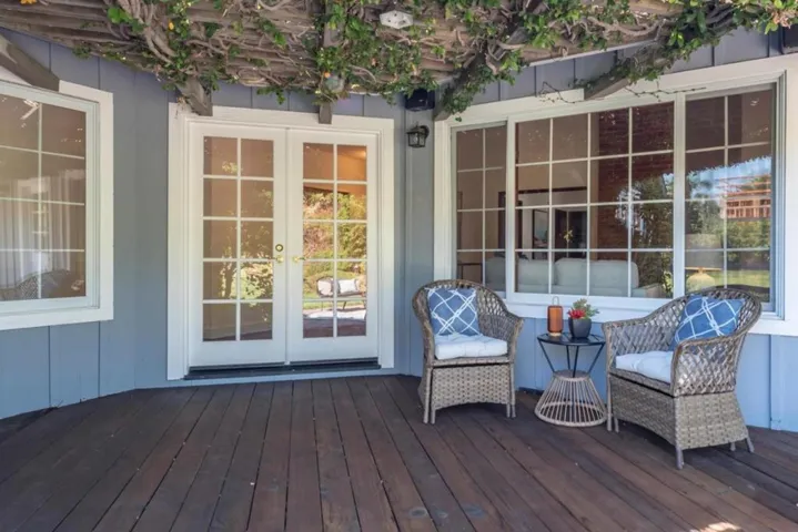 French doors leading to deck