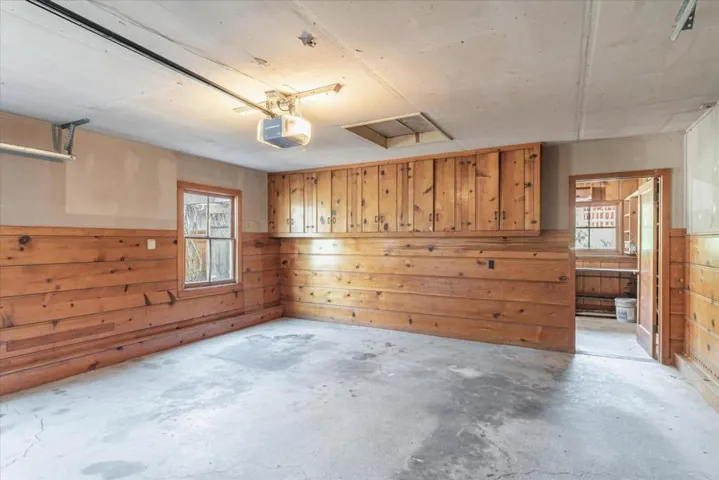 2-car garage with attached workshop