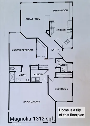 The home is this Magnolia floorplan flipped