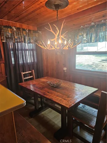 Dining table in kitchen