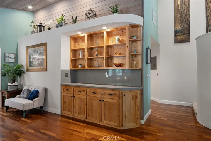Close up of alder cabinets