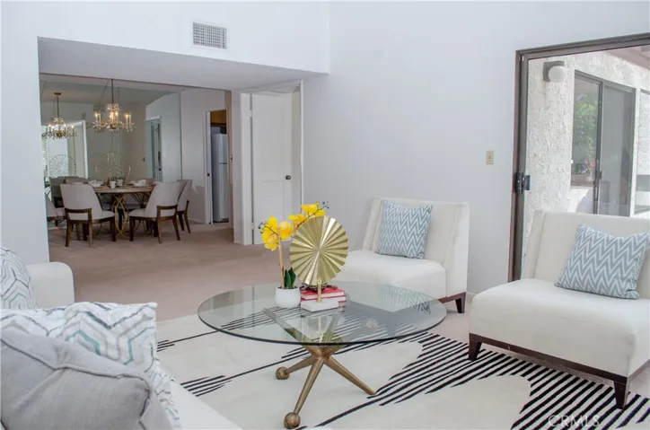 Living Room with View of Dining Room