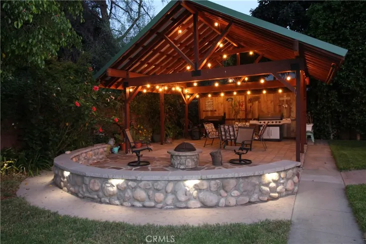 Large Patio & Seating Area at Night