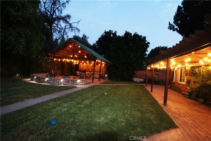 Walkway, Patio & Yard at Night