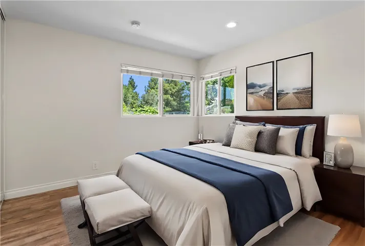 Main floor bedroom is so convenient and ideal for guests.