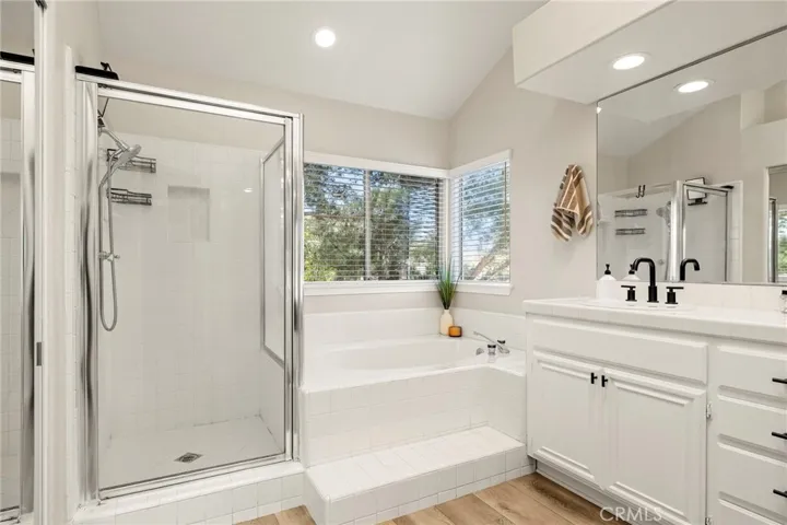 Primary bathroom with Tub and Shower