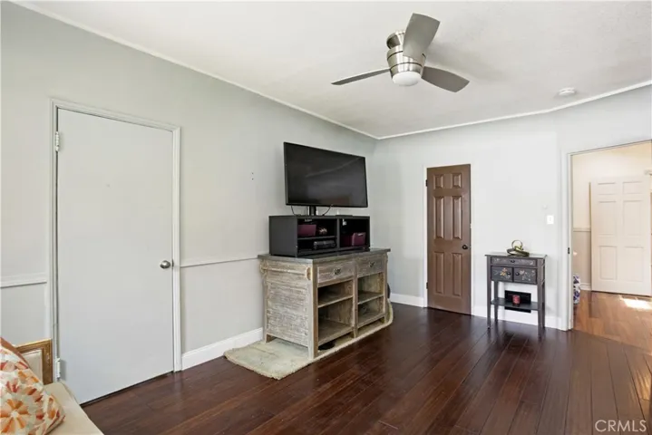 BEDROOM 2 (currently used as den), is also very spacious and has direct access to 3/4 bath and backyard patio