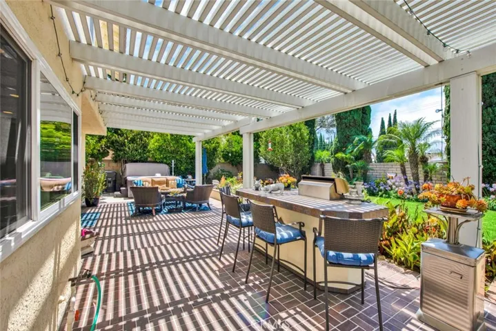 Alumawood Covered Patio with Built-In Lighting and Electric Outlets