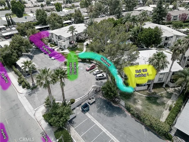 Parking/Entrance Instructions for 1800 E Old Ranch Road, Unit 180
Colton, CA 92324
