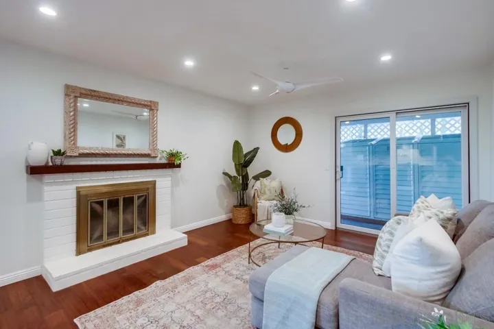 Fireplace in the living room