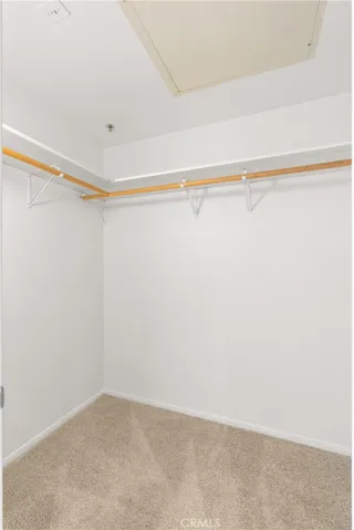 Walk-in closet in primary bedroom