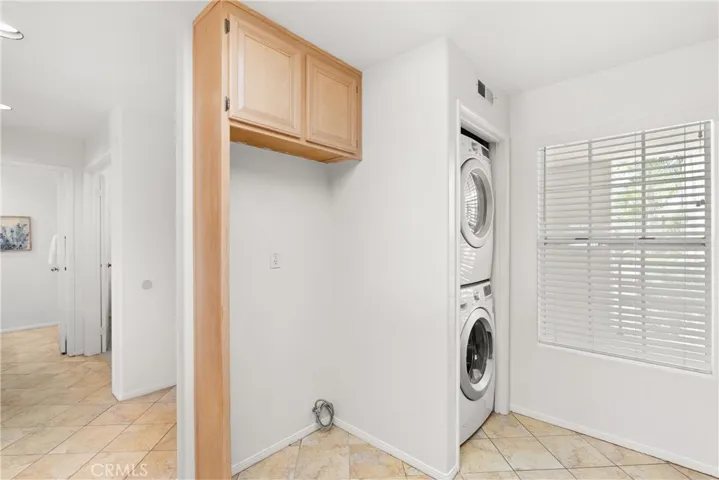 Area for refrigerator with water line.
