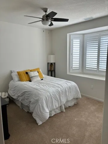 Bedroom one with bay window
