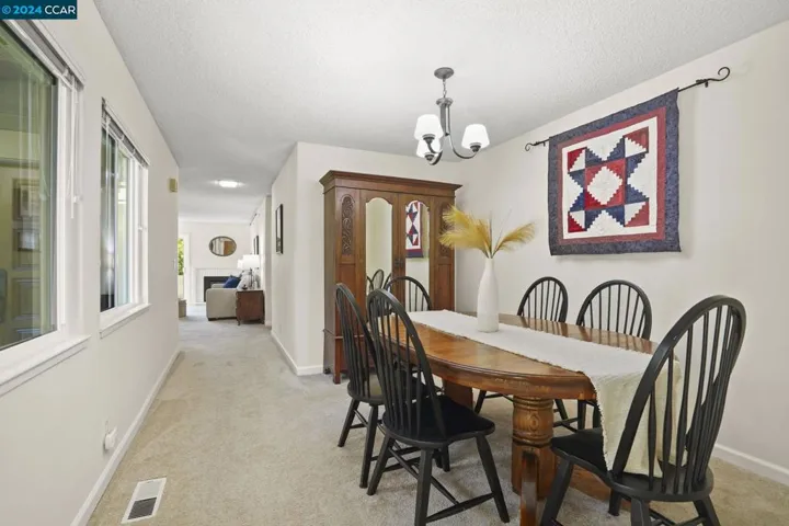 A large separate dining area