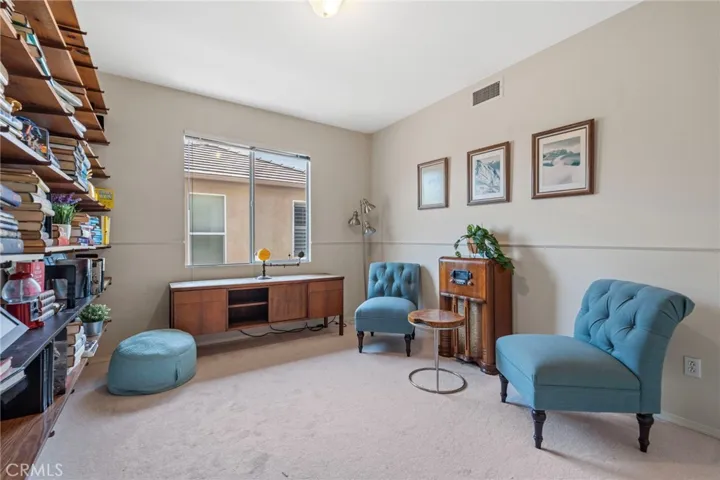 Upstairs bedroom with closet could easily be a library or nursery.