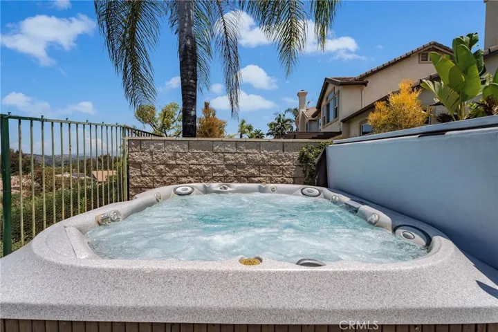 Ahhh...backyard spa with western facing views.