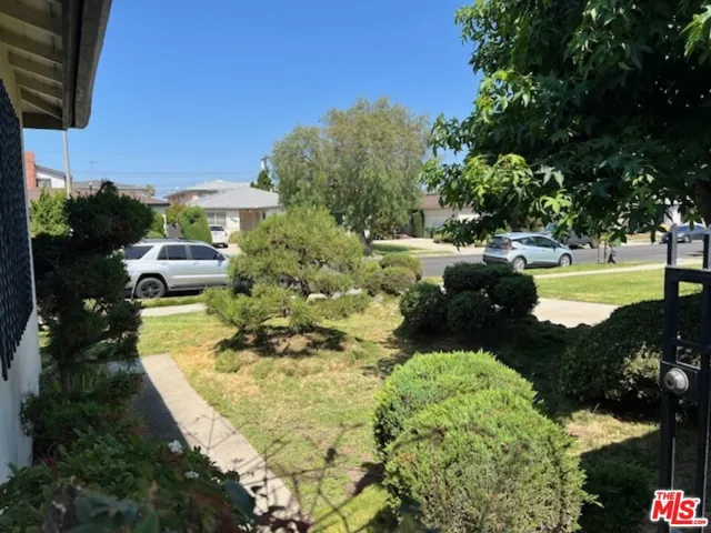 View from front door to landscaped front