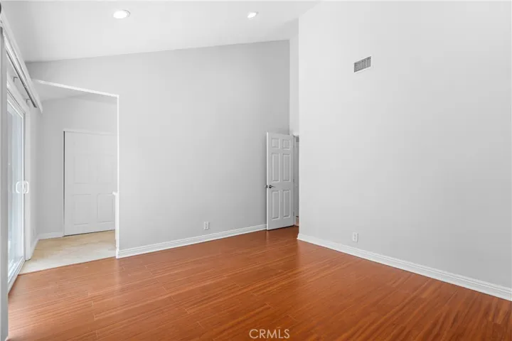 Main bedroom with patio door
