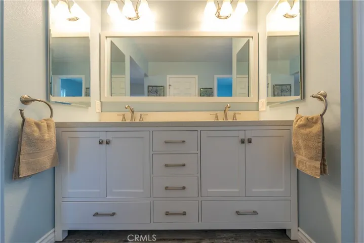 Main bathroom double vanity.