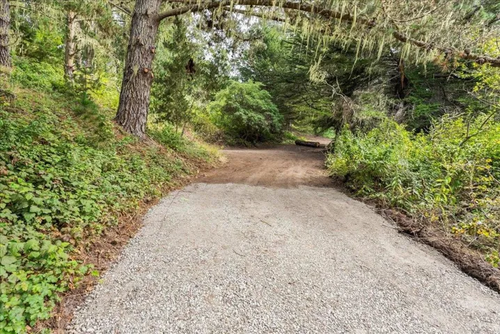Rock on other side of front gate.