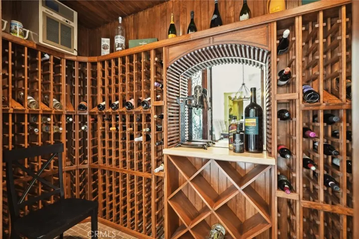 Wine cellar attached to dining room