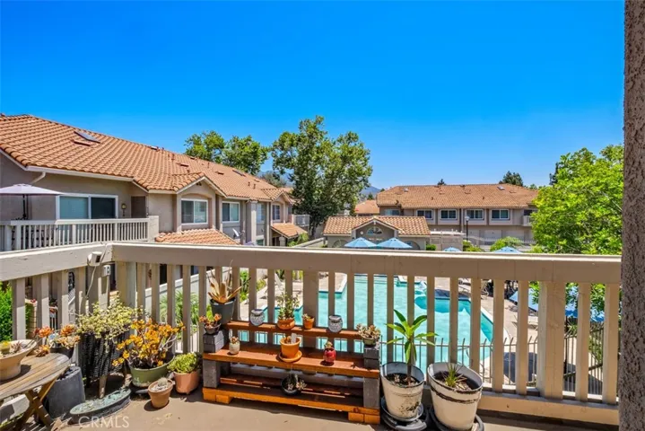 This unit overlooks the pool area