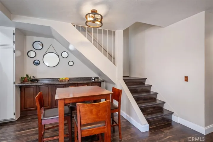 This is a view of the stairs that lead you to the upstairs loft area
