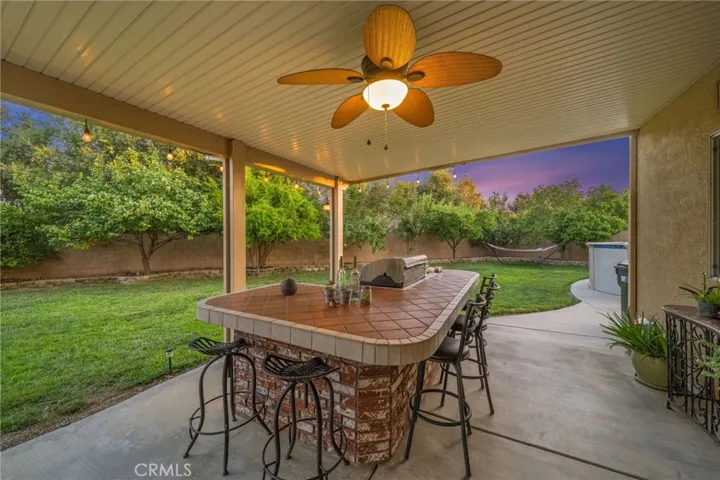 Builtin BBQ area