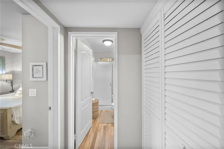 Hallway to Downstairs bedroom and bathroom