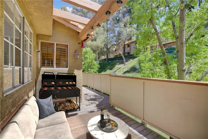 Virtually staged balcony