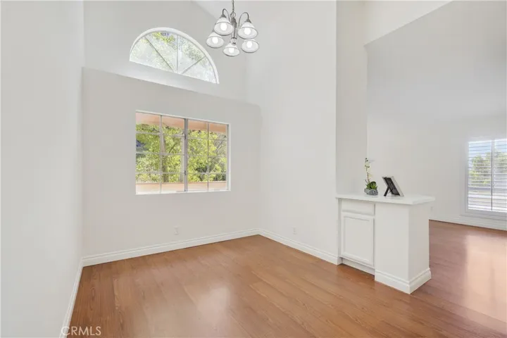 Spacious Dining room with vaulted ceilings