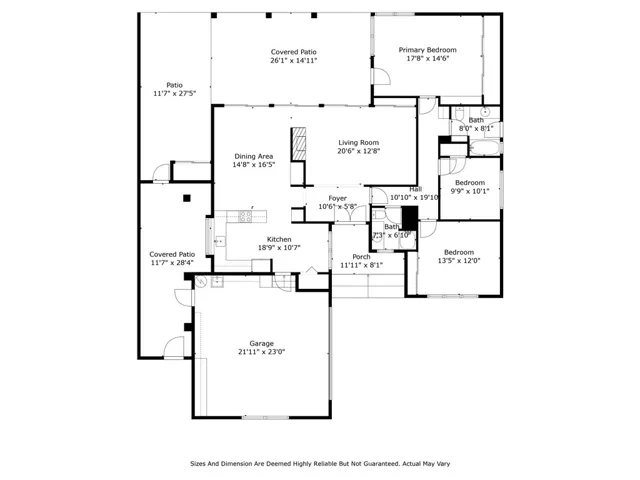 Dimensioned floorplan