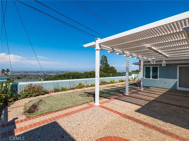 Backyard covered patio
