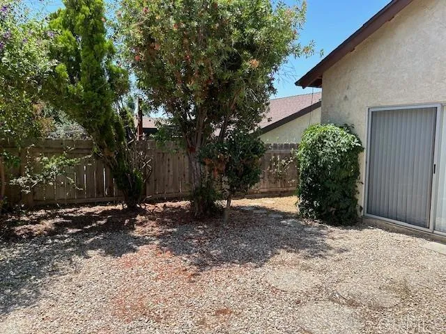 Backyard at living room