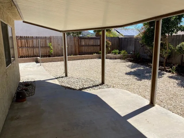 Back yard from patio