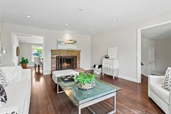 The open concept design connects the living room, dining room and family room...