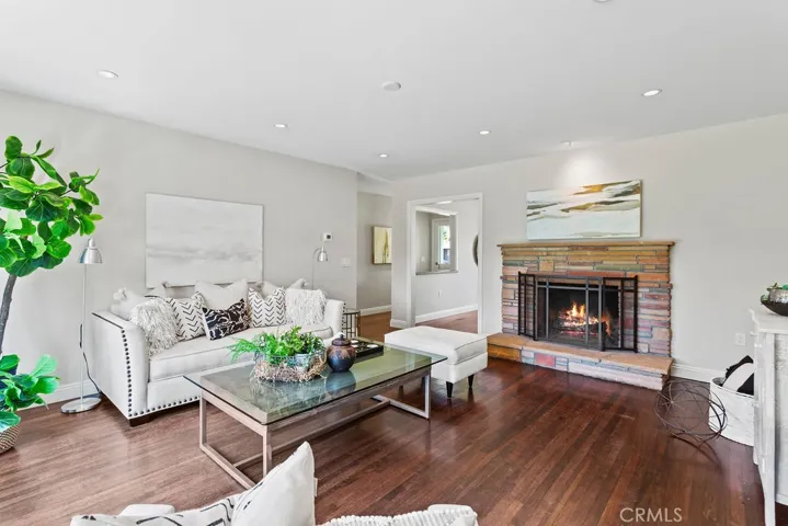 Cozy fireplace in the living room