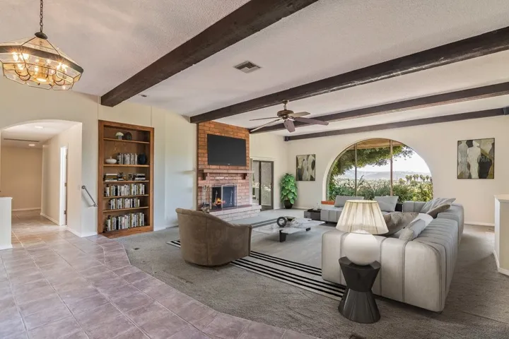 Virtually staged living room