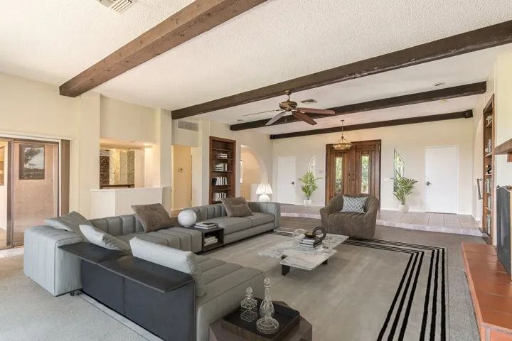 Virtually staged living room