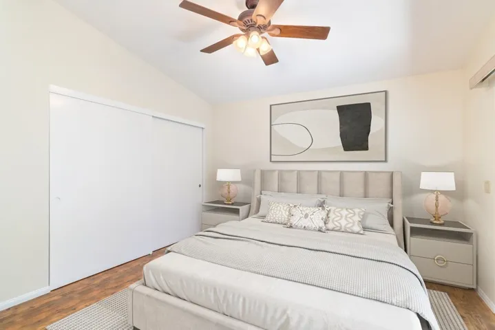 Virtually staged casita/ADU bedroom