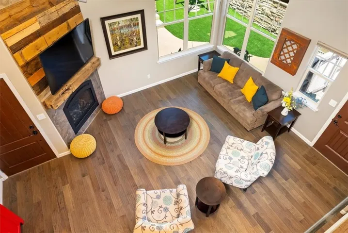 Living room overlook from loft