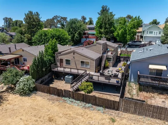 Aerial of backyard