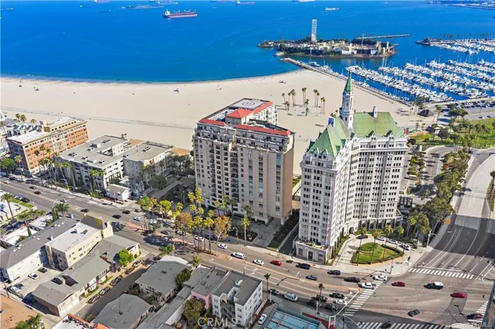 The Pacific is building with the red roof