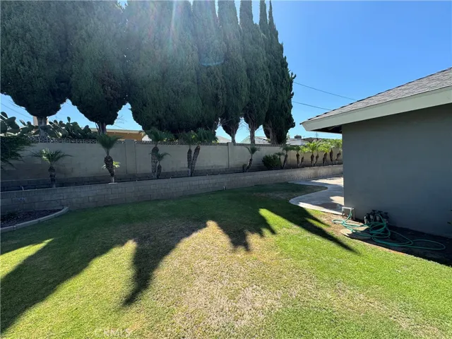 A view of the side yard.