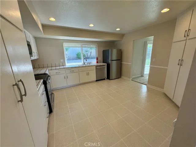 Pantry storage in the spacious kitchen.