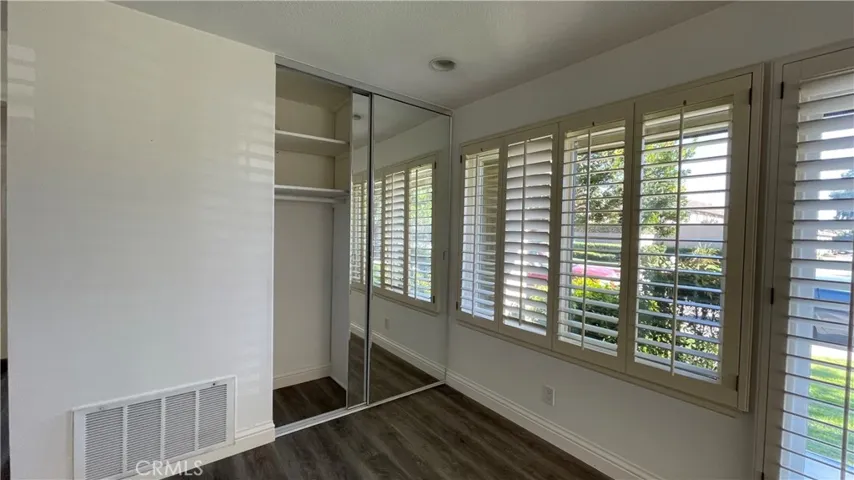 Dining area and storage closet