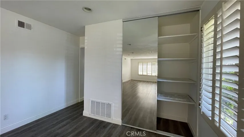 Dining area and storage closet