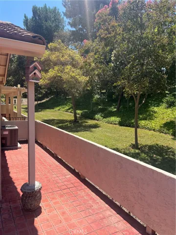 Back patio view of greenbelt