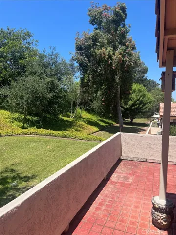 Back patio view of greenbelt